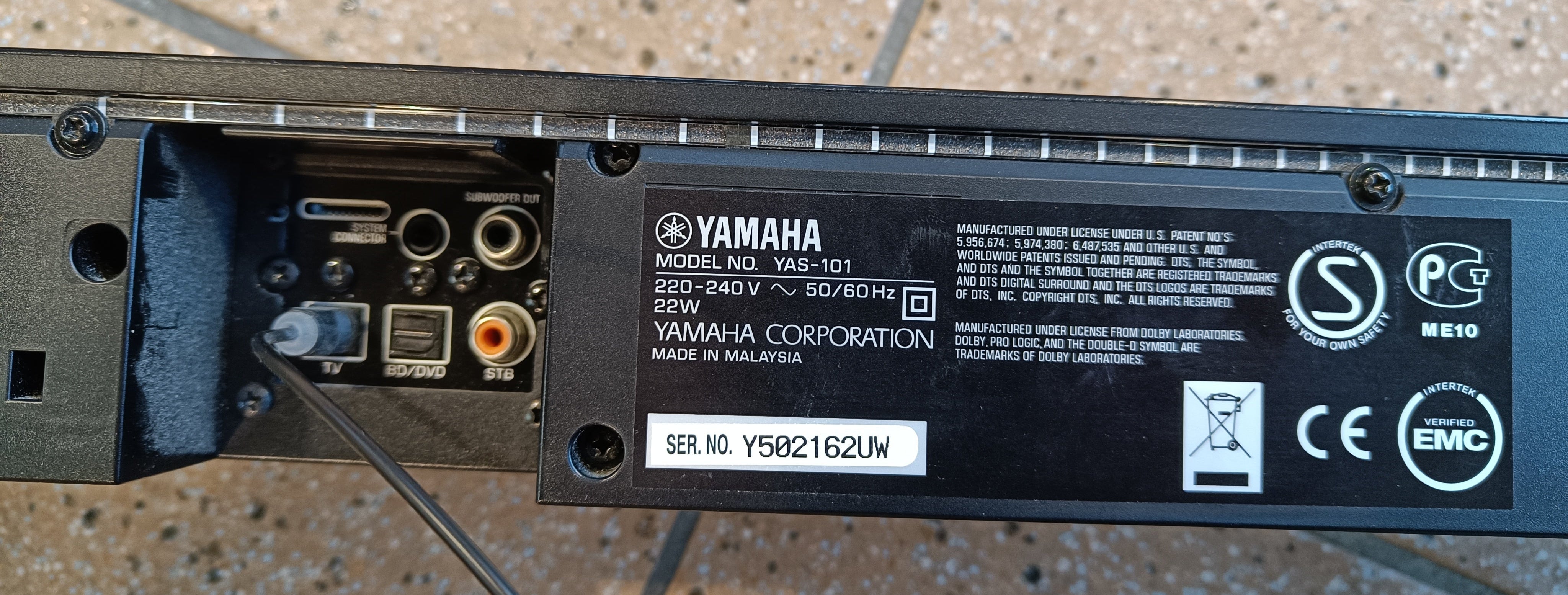 Yamaha Soundbar YAS 101